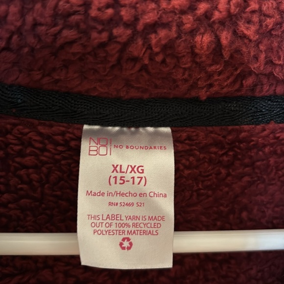 No Boundaries quarter zip double pocket Sherpa size XL - Picture 3 of 5